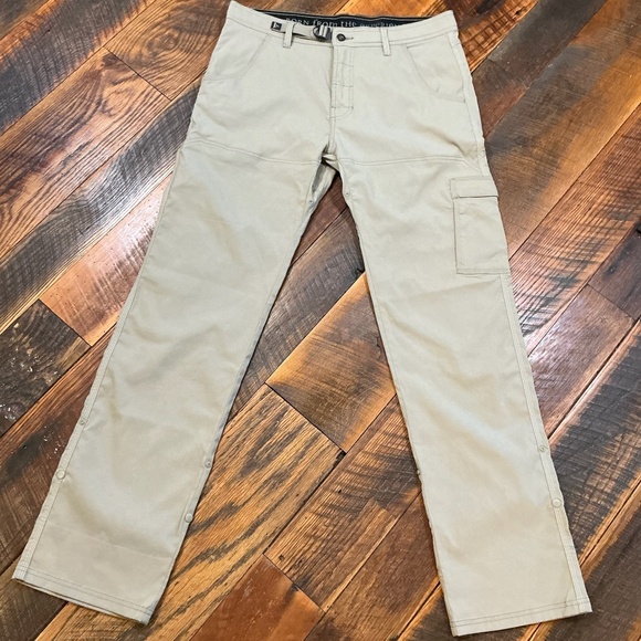 prAna Stretch Zion Pant Men’s 34 W × 34 L Sandbar Technical Hiking Chino - Picture 7 of 16